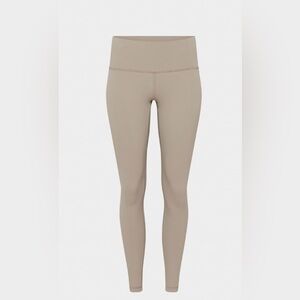 Aritzia Beige High-Waisted Leggings